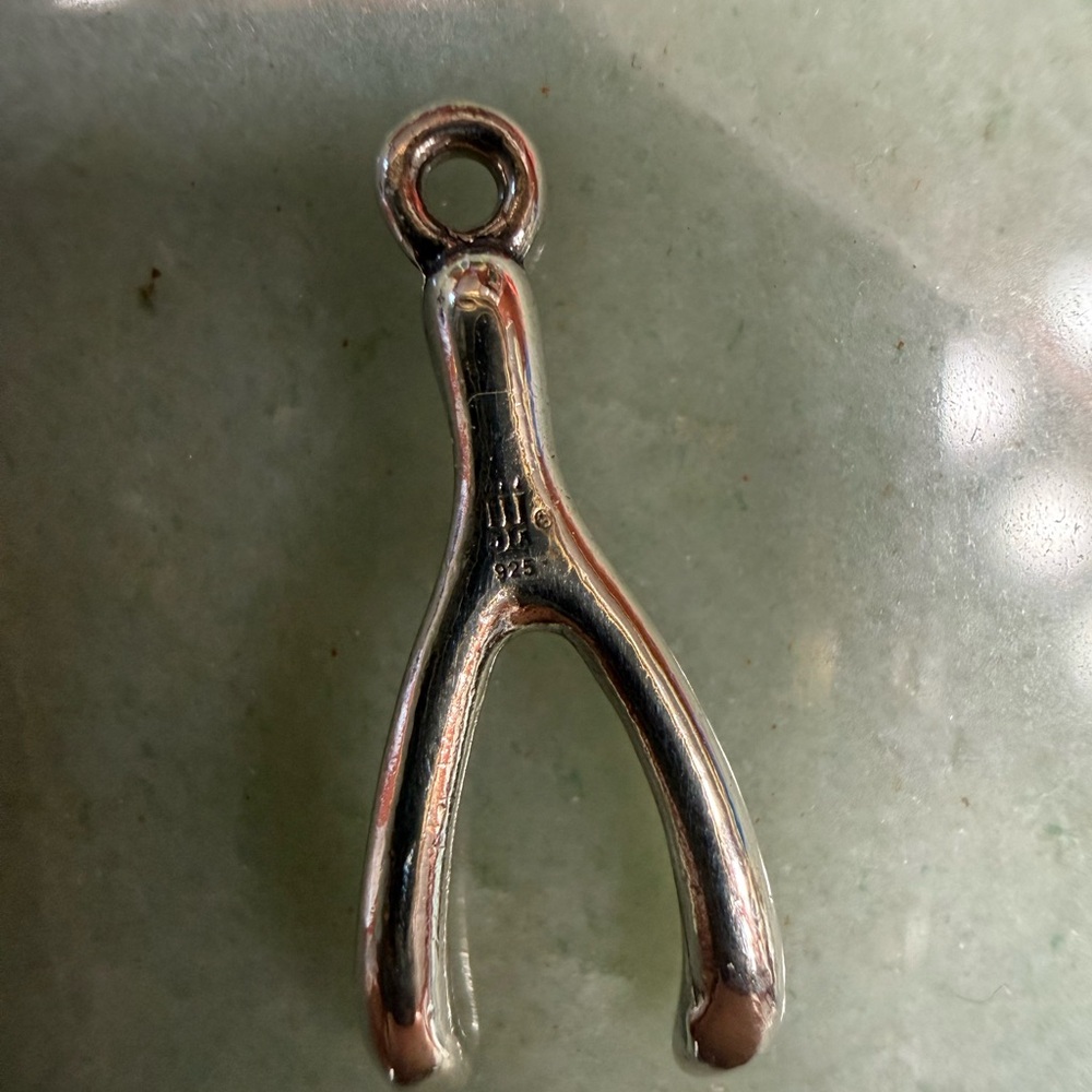 James Avery Silver Wishbone Bracelet Charm (Retired) - Picture 3 of 3